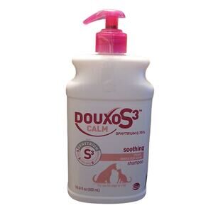 DOUXO S3 Calm Soothing Itchy Skin Shampoo Dogs Cats 16.9oz Pink Bottle Ophytrium